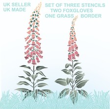Large Foxglove  3 Stencil Set