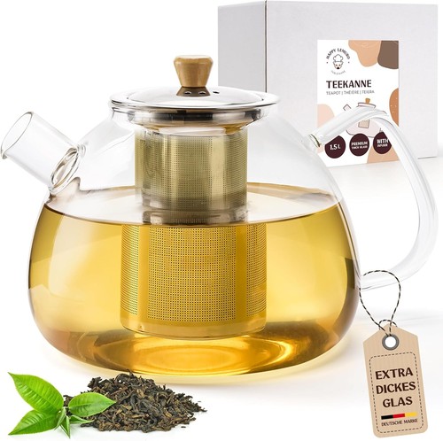 Glass tea pot fine mesh - tea,