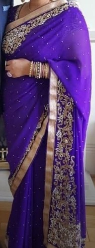 Ladies pleated saree - pleated, with