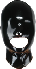FETISH BONDAGE LATEX RUBBER MASK BDSM FISTING CLOSED EYES OPEN MOUTH SLAVE 1120