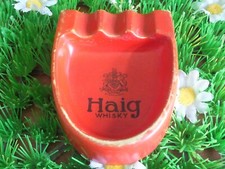 Old Vintage Carlton Ware Haig Whisky Horseshoe Shape Pub Ashtray Advertising A/F