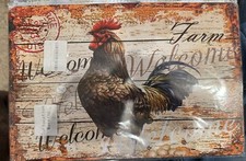 Chicken Welcome Vintage Metal