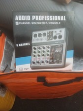 5-Channel DJ Audio Mixer with USB Bluetooth Sound Board Mixing Console