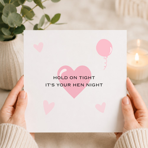 Personalised hen night card - hen,
