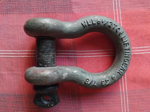 Galvanised lifting dee shackle - galvanised,
