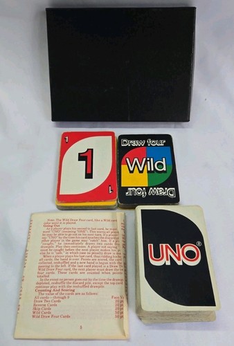 Vintage 1979 uno card game - card,