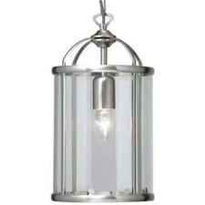 Fern Antique Chrome Lantern with chain - Ex Display