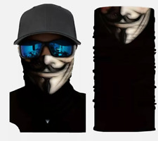 V For Vendetta Mask Neck Scarf Tube Snood Balaclava Ski Motorcycle Biker