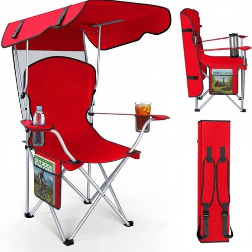 Camping chair with canopy - chair,