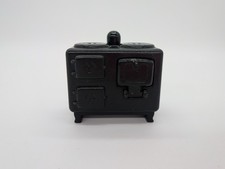 1985 Epoch Sylvanian Families Kitchen Canal Boat stove cooker black oven Aga