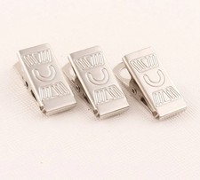 SILVER Metal Clips ID Badge Dummy Clip holder Soother Strap Craft Crocodile