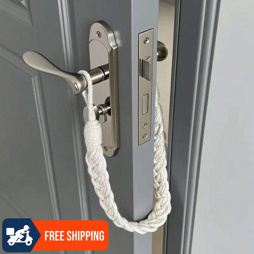 Vintage braided rope door - rope,