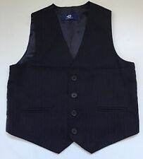 M3710 DUCK&DODGE BHS BOYS NAVY STRIPED WAISTCOAT AGE 7 YEARS