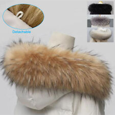 Detachable Faux Fur Hood Trim Collar Replacement Fluffy Collar for Winter Coat