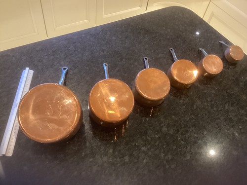 Vintage set copper and - set, of
