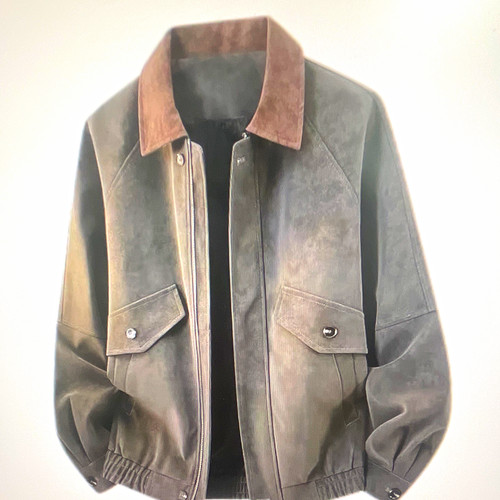 Men brown bomber jacket - men's,