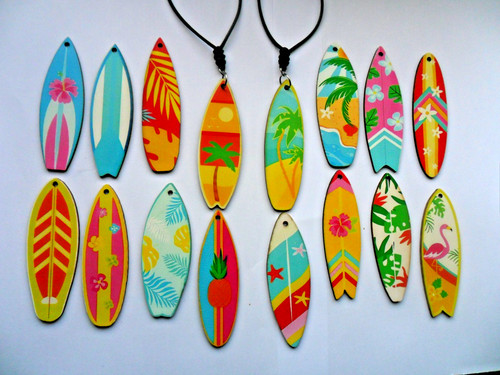 Wooden summer surfboard - summer,