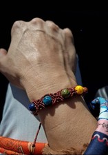 Natural 7 Chakra Crystal Healing Stones Bracelet Balance Reiki Anxiety Stress UK