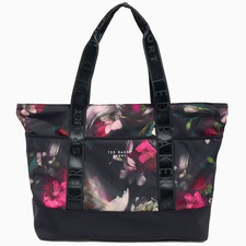 Ted Baker Black Medium Floral Tote Bag Work Travel Purse Shoulder Handbag £129