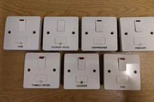 MK K370WHI Logic Plus ENGRAVED Switched Fused Spur 13A DP White VARIOUS ENGRAVIN