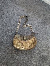Gold and Silver Animal Print Guess Chain Strap Shoulder Bag