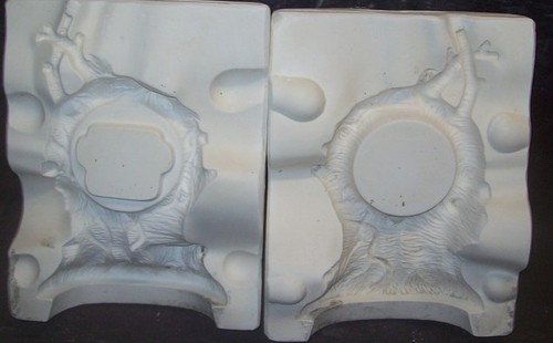 Ceramic mold molds tree clock - ceramic,
