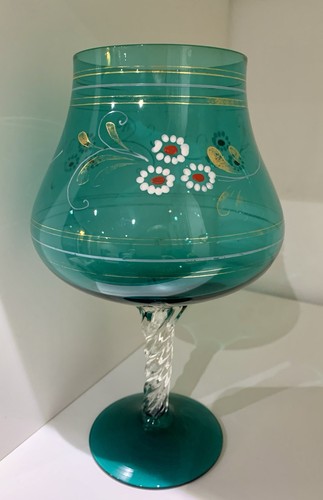 Vintage bohemian large glass - bohemian,