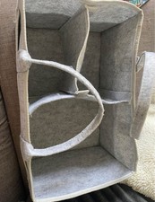 Grey Felt Portable Multifunctional Storage Caddy Nappy Bag Makeup Organiser Tote