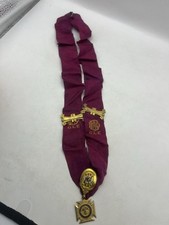RAOB GLE Medal Sash Collar Medal Purple  Masonic Buffalo Medals