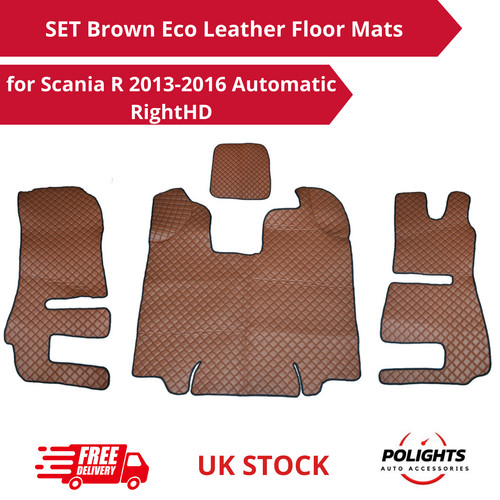 Set brown eco leather - set,