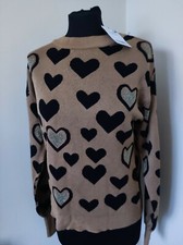 Next Women's Beige Black Heart