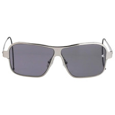 Raf Simons by Linda Farrow - Extra Small Rectangular Silver and Grey Lenses