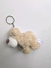 Tesco 2008 Cream/Beige Puppy Dog Soft Toy Keyring