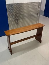 Vintage Circa 1950s Mid Century Hand Crafted Teak Church School Pew Bench Seat