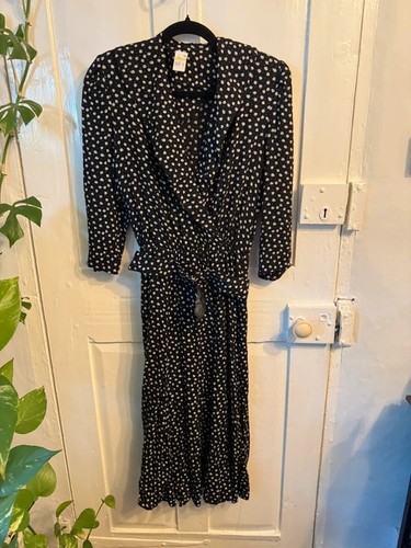 Etam vintage black floral wrap - black,
