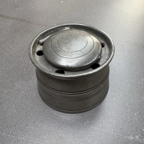 Antique pewter inkwell desk - antique,