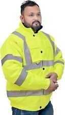 Mens Hi-Vis Visibility Viz Bomber Jacket ,Waterproof Safety Work Wear | 2 Tone