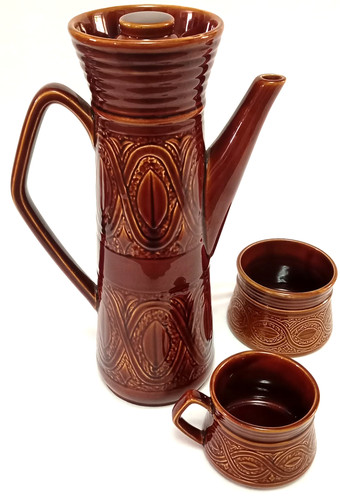 3pc brown vintage saxony - vintage,