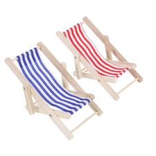  2 Pcs Mini Wooden Lounge