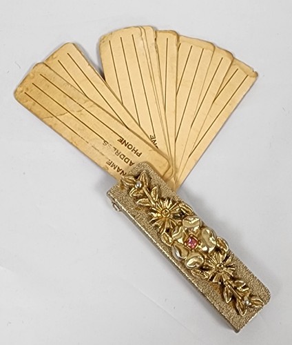 Vintage mini fan style gold - vintage,