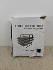 EasyPAG 3 Tier A4 Mesh in Tray Office Desk Tidy File Holder Document Storage Let