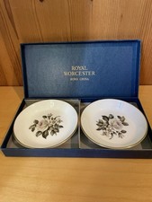 Pair Of Royal Worcester  Bone China Floral 51 Pattern Trinket/pin Dishes. Boxed