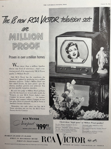 1950 rca victor television - rca,