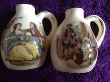 Two Miniature Orlando Cherry Brandy Jugs. Nice Pictures, Empty, No stoppers