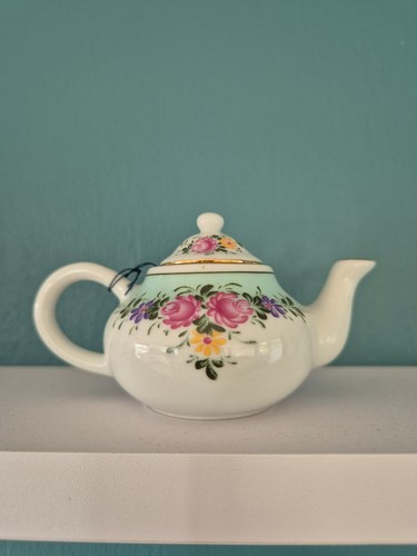 Porcelain art miniature teapot - porcelain,
