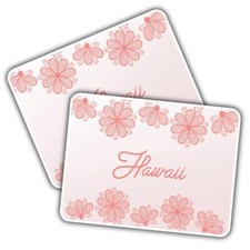 2x Vinyl Sticker Hawaii Flower