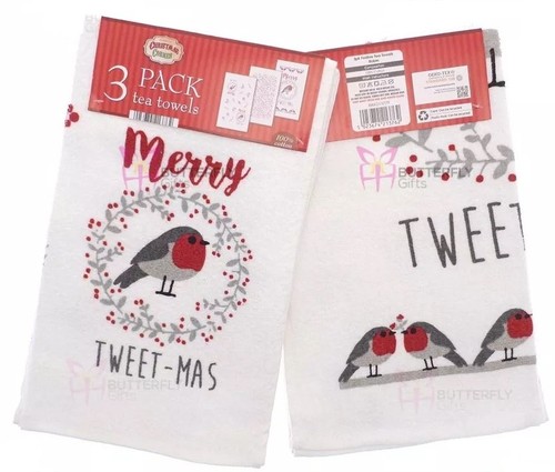 Christmas tea towels pack - tea,