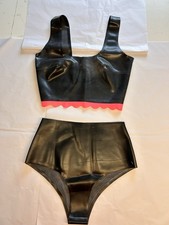 Ladies Latex Black N Pink