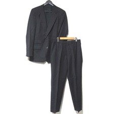 GUCCI Stripe Pattern Tailored Jacket and Slacks Pants Suit 48 Black mens USED