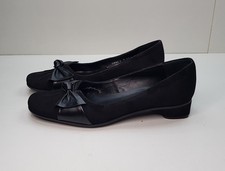 VAN DAL TOPAZ SIZE 5UK EUR38 WOMENS BLACK SUEDE SLIP ON LOW HEELED COURT SHOES